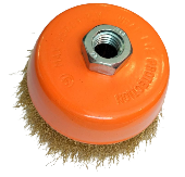 Кордщетка Bohrer чашеобразная латунированная мягкая 125 мм для УШМ