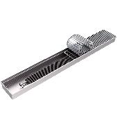ROMMER Конвектор внутрипольный RCQ  80.260.1600 (Решётка ролик, анод. алюминий)  RCQ-1000-0826160