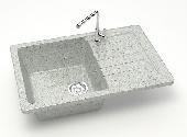 Мойка глян.Энди Z16Q10(светл.сер) 740х490x210. Granit MARR BERGG