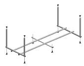 ALEX BAITLER  каркас ванн ORTA RL 170х92 комп AB2