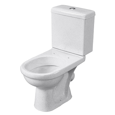 Унитаз-компакт Визит КРАП на белом (косой вып,нижн.подв,1-реж.арм,сид.полипропилен), SANTERI