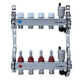 Коллекторная группа 1* с расх. на 8 вых. нерж. TIM (2/1) ZSc.405.0608S c кранами и  воздух.