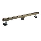 CАНАКС Трап 600х32 мм нерж. щелевой с сухим затвором двухсторонняя решетка цвет БРОНЗА