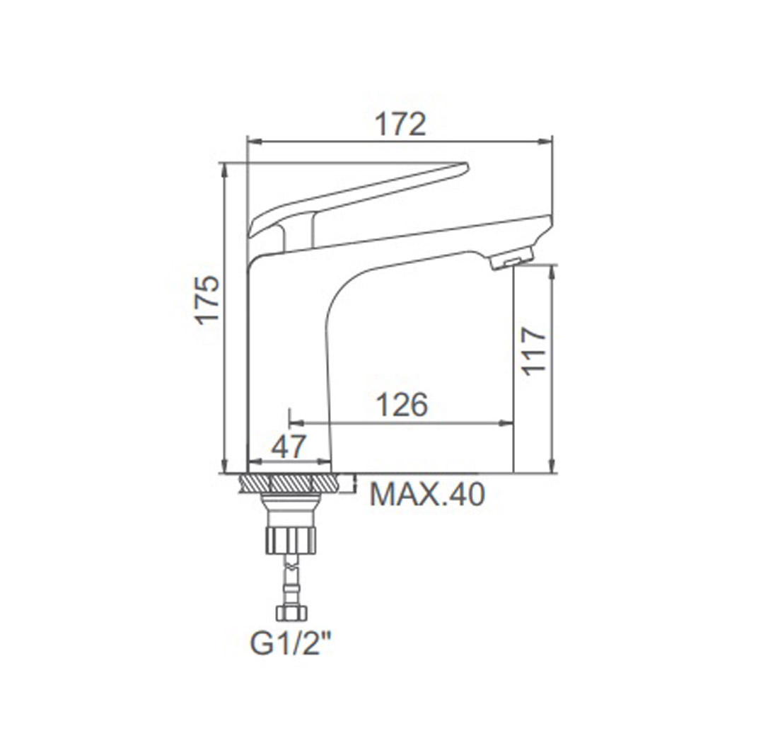 A90123GR Смеситель для умывальника ACCOONA с гайкой латунь 35мм Цвет: белый+розовое золото
