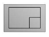 Кнопка CORNER пластик, хром матовый