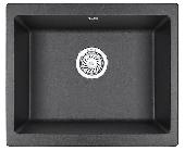 Мойка кухонная подстольная кварц Granula (мет. сифон, комплект креплений) ЧЕРНАЯ GR-5551, GRANULA