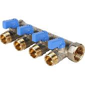 STOUT Коллектор с шаровыми кранами  3/4