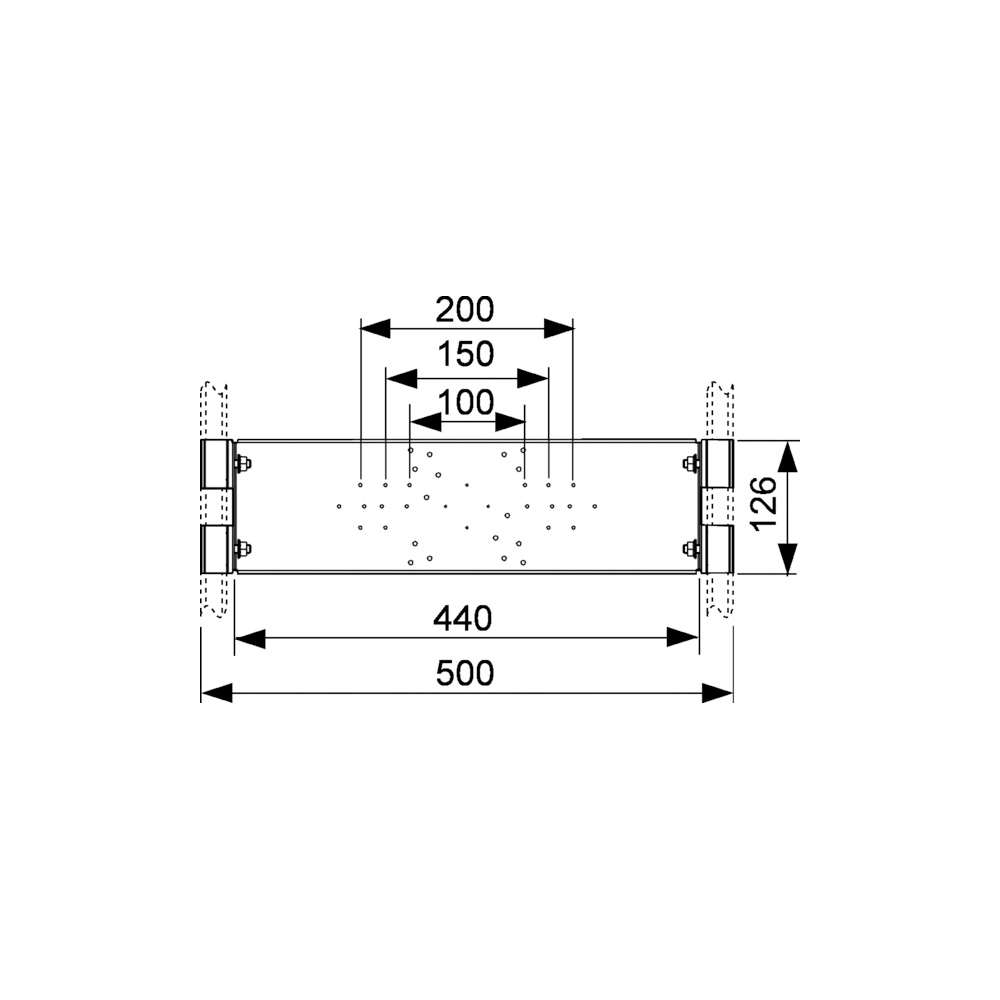 Монтажная пластина для фитингов для установки в профиль (9020040)