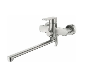 A71205 Смеситель для ванны ACCOONA с длинным поворотным изливом 350мм нерж.сталь (10)