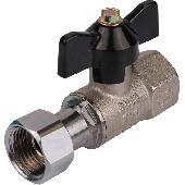Кран шар.(вода) с накидной гайкой прямой ВР 1/2