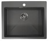 Мойка кухонная сталь GR-5951 ГРАФИТ МАТОВЫЙ Granula (мет. сифон), GRANULA