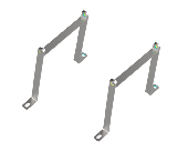 Консоли настенные (крепеж)  Hansa WН для 2-х HKV-125/80 мм (пара) Арт. 272010