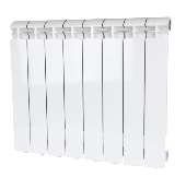 Радиатор алюминиевый STOUT ALPHA 500 8 секций SRA-2310-050008 бок. подключение