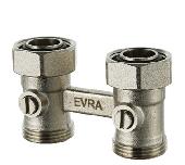 Узел нижнего подключения радиатора, прямой 3/4*3/4 без ниппелей Евроконус, 216032-1, EVRA