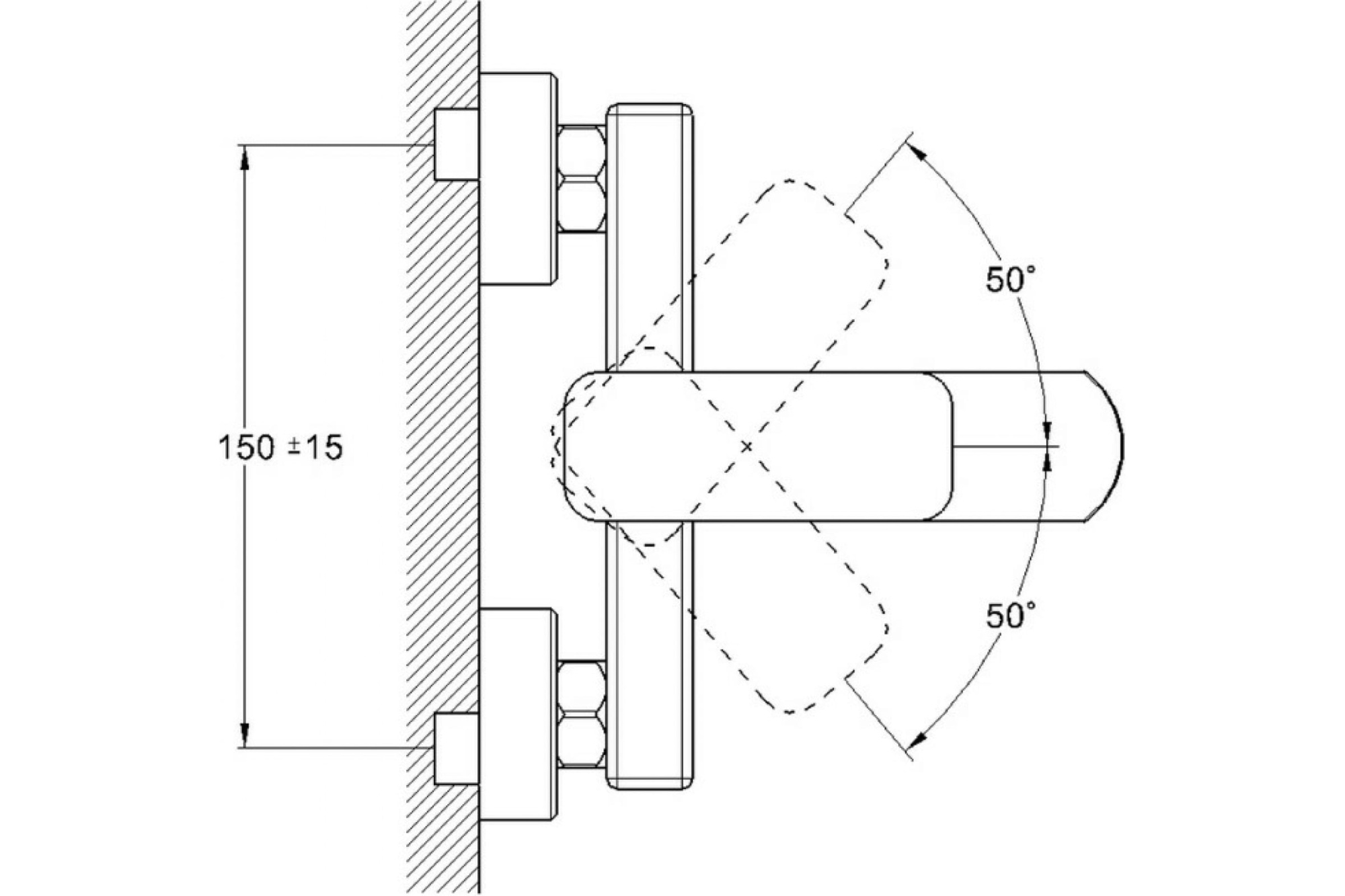 Смеситель для ванны с душем G-lauf LEB-3123/NEB3-A123 (кор.излив D35 перекл. в корпусе)
