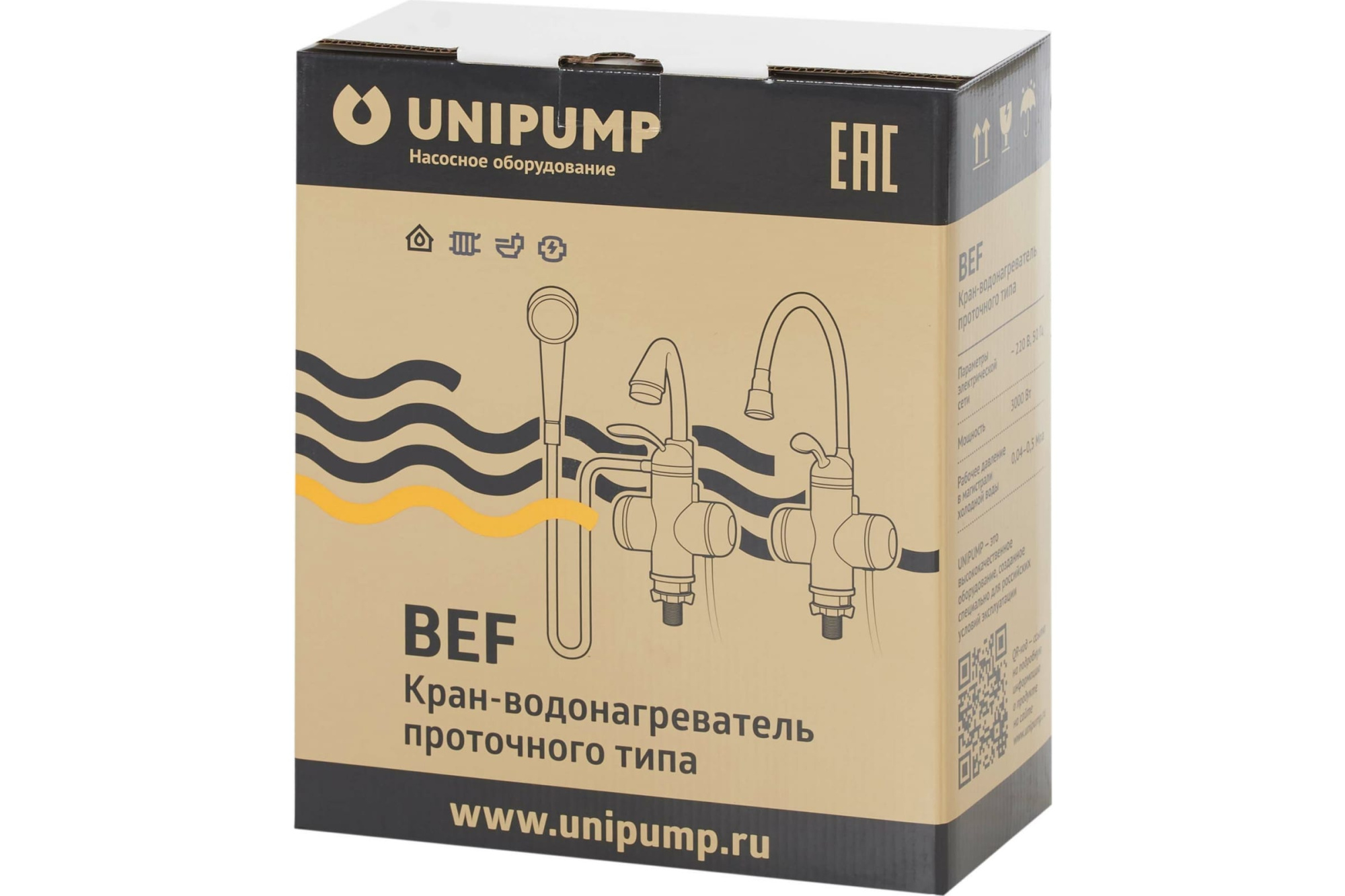 Кран-водонагреватель проточного типа BEF-016-03 UNIPUMP 54157