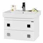 Квадро 70 Тумба подвесная белая + умывальник (раковина Дрея Q70/Тигода 70), VOD-OK*