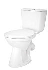 Унитаз-компакт БРИЗ (косой вып, нижн. подв, 2-кн. арм, сид.дюропласт) 1WH302138, САНТЕК
