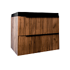 Touch 100 тумба подвес Дуб Тортуга 2ящ,ручки черные мат+умыв.Classic(Астория)100 черный мат, VOD-OK*