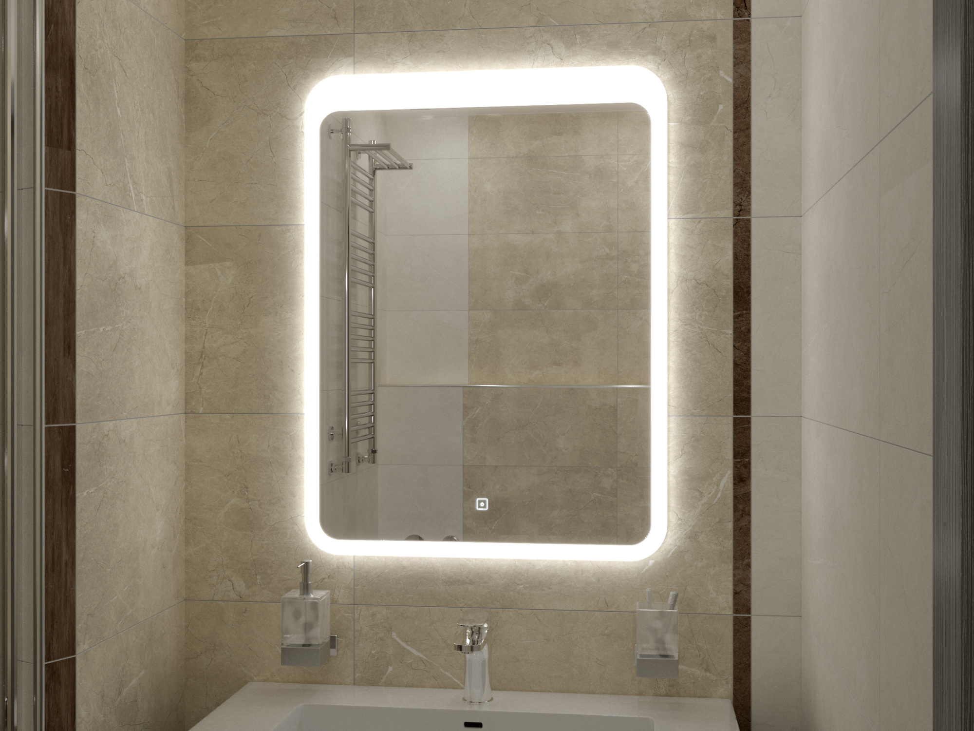 Зеркало Lacio LED 500х700
