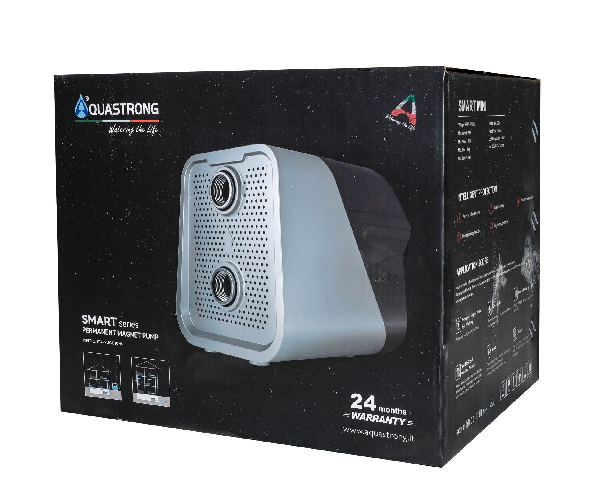 Насосная станция AQUASTRONG Aqua SMART MINI (300Вт, 75 л/мин, напор - 30м)2