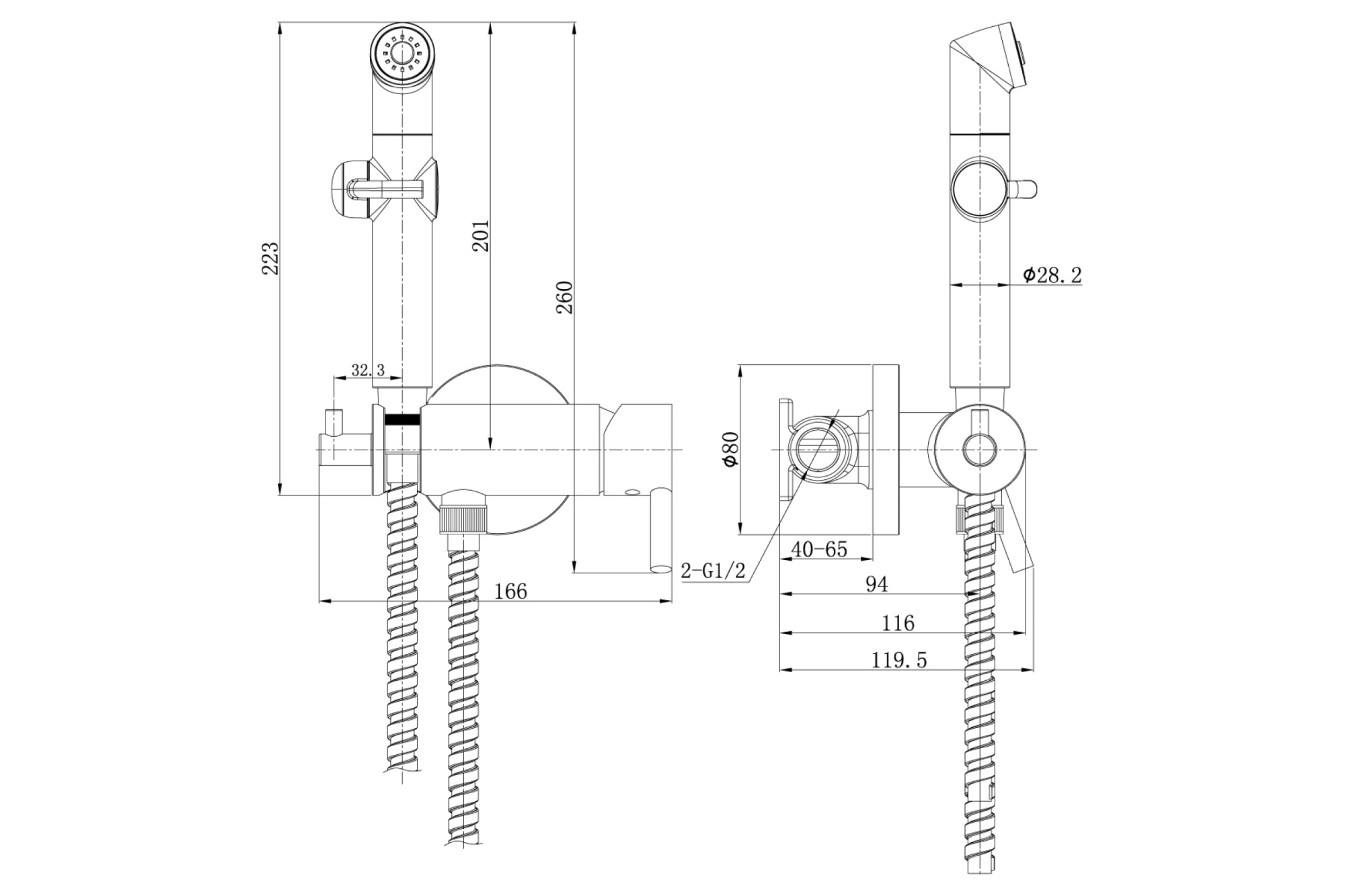 Смес. с гиг.душем встраиваемый LEMARK SOLO (LM7166С)