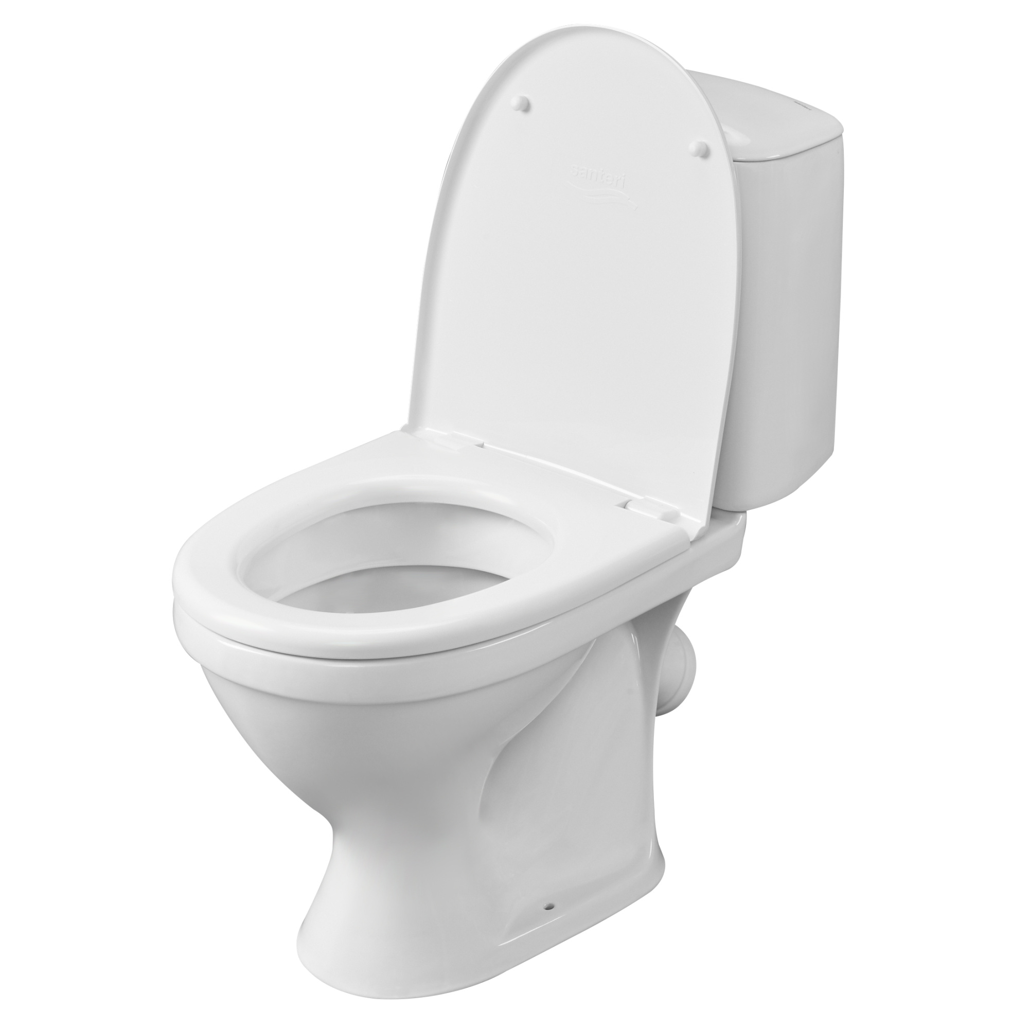 Унитаз-компакт Соната (косой вып., ниж. подв., 1-реж. арм., сид. полипропилен), SANTERI