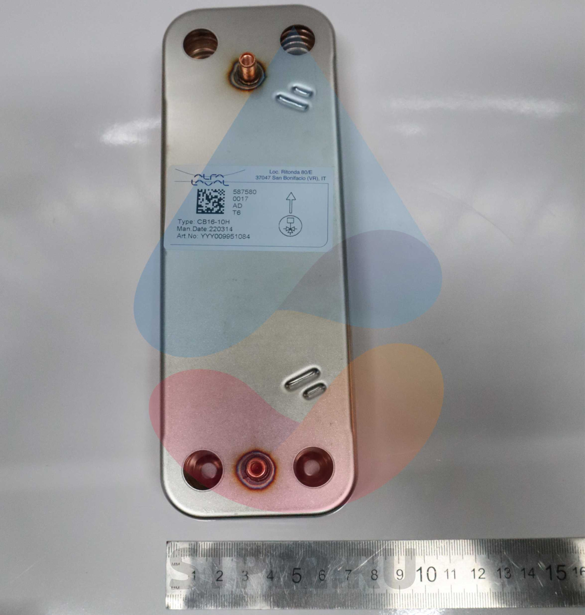 Теплообменник ГВС 10 пластин JJJ 5686660 (ECO/FOURTECH)