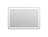 Зеркало Cersanit LED DESIGN PRO 050 80 (80x55) с подсветкой хол/тепл, часы, антизапотевание