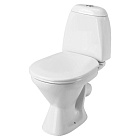 Унитаз-компакт РИМИНИ (косой выпуск, ниж.подводка, 2-кн. арм., сид. п/п) 1.WH50.1.523, САНТЕК