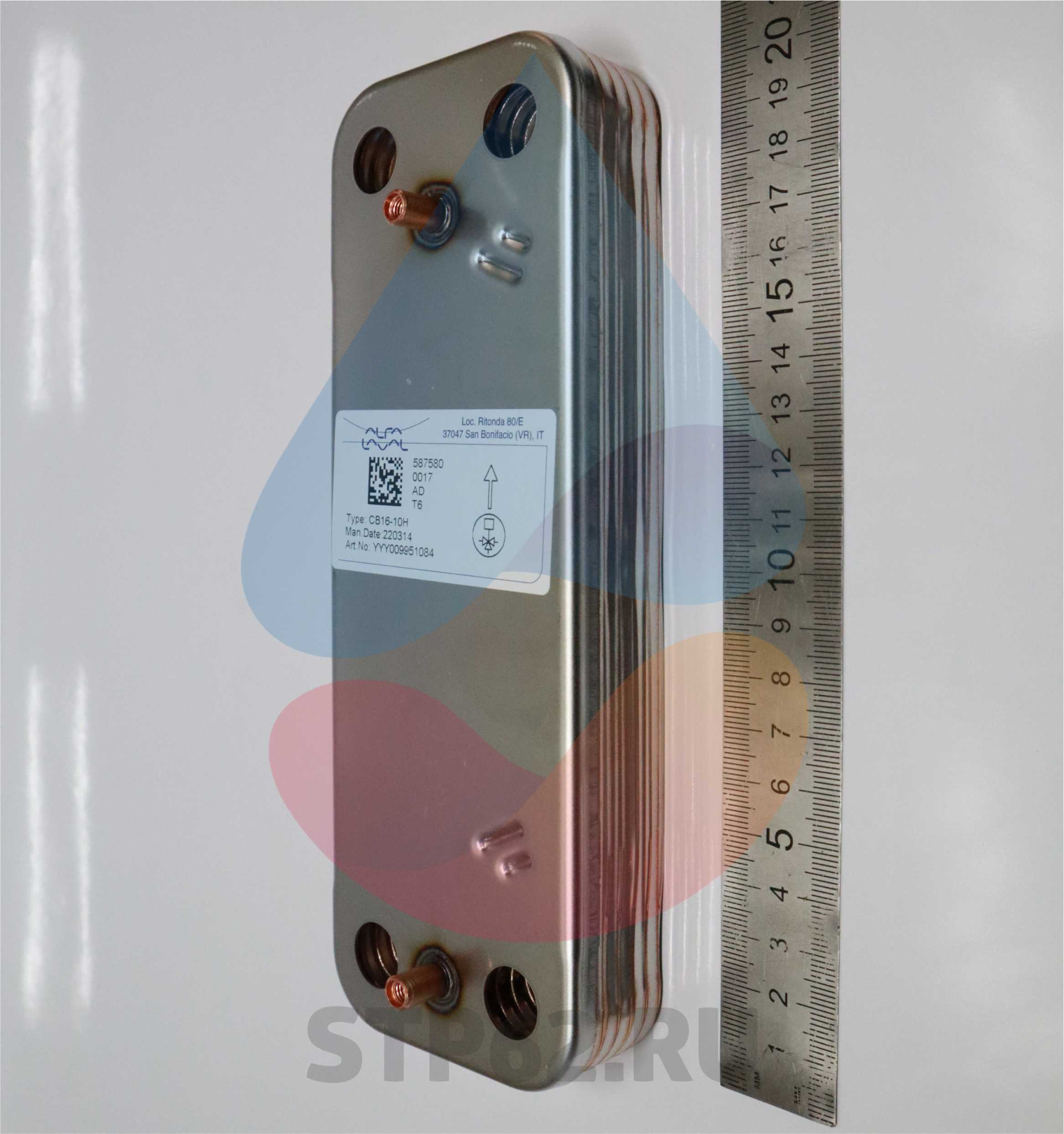 Теплообменник ГВС 10 пластин JJJ 5686660 (ECO/FOURTECH)