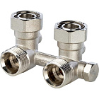 Узел нижнего подключения радиатора STOUT для однотрубной системы, угловой 3/4 SVH-0003-000020