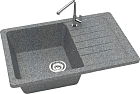 Мойка глян.Энди Z16Q8(темн.сер) 740х490x210, БЕЗ СИФОНА Granit MARR BERGG