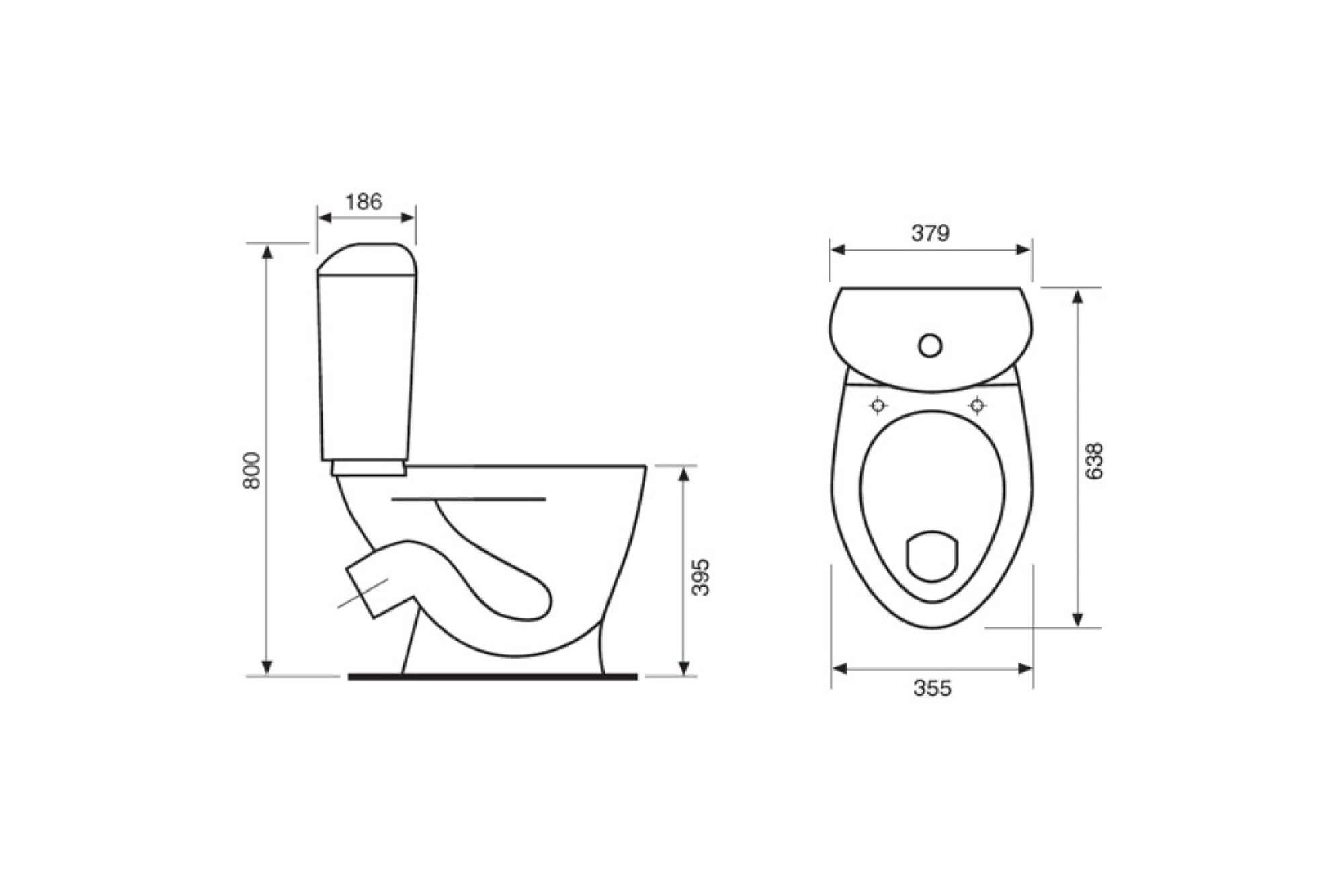 Унитаз-компакт Воротынский крап (косой вып., нижн.подв., 1-реж.арм., сид.полипропилен), SANTERI