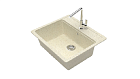 Мойка матовая MARR BERGG 9/Q2 570x505x200 (Т009Q002) бежевый